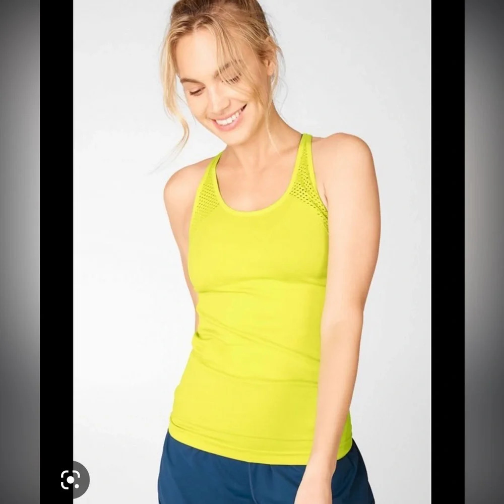 Fabletics Neon Yellow Sync Seamless Active Tank - image 1